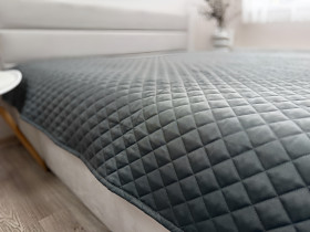 Покрывало 200x220 Ecotton Полисатин Темно серый