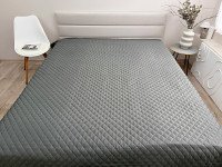 Покривало 200x220 Ecotton Полісатин Темно сірий