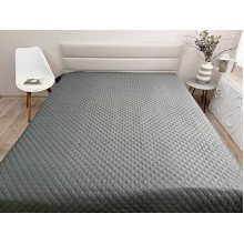 Покрывало 220x240 Ecotton Полисатин Темно серый