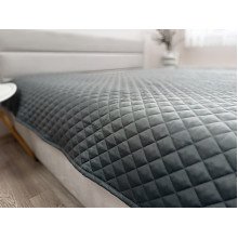 Покрывало 220x240 Ecotton Полисатин Темно серый