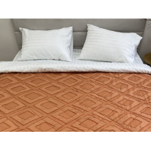 Покрывало 150x220 Ecotton Полисатин жаккард Оранжевый