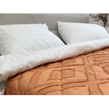 Покрывало 150x220 Ecotton Полисатин жаккард Оранжевый