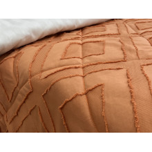 Покрывало 150x220 Ecotton Полисатин жаккард Оранжевый