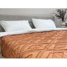 Покрывало 150x220 Ecotton Полисатин жаккард Оранжевый