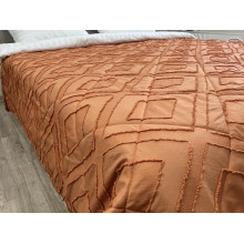 Покрывало 150x220 Ecotton Полисатин жаккард Оранжевый