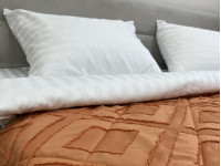 Покрывало 150x220 Ecotton Полисатин жаккард Оранжевый