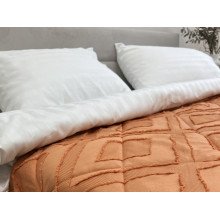 Покрывало 200x220 Ecotton Полисатин жаккард Оранжевый
