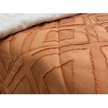 Покрывало 200x220 Ecotton Полисатин жаккард Оранжевый