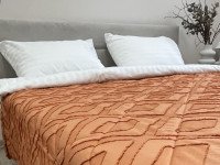 Покрывало 150x220 Ecotton Полисатин жаккард Оранжевый