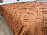 Покрывало 150x220 Ecotton Полисатин жаккард Оранжевый