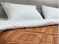 Покрывало 150x220 Ecotton Полисатин жаккард Оранжевый