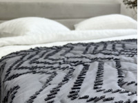 Покрывало 150x220 Ecotton Полисатин жаккард Серый