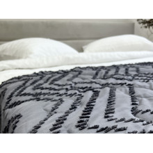 Покрывало 200x220 Ecotton Полисатин жаккард Серый