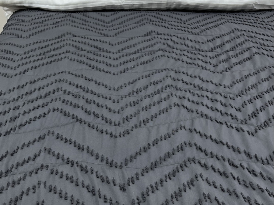 Покрывало 200x220 Ecotton Полисатин жаккард Серый
