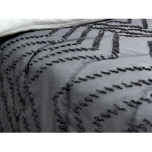 Покрывало 200x220 Ecotton Полисатин жаккард Серый