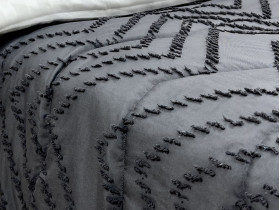 Покривало 200x220 Ecotton Полісатин жаккард Сірий