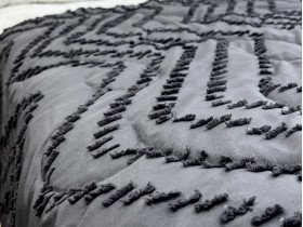 Покривало 200x220 Ecotton Полісатин жаккард Сірий
