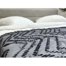 Покрывало 200x220 Ecotton Полисатин жаккард Серый