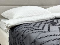 Покрывало 150x220 Ecotton Полисатин жаккард Серый