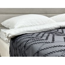 Покрывало 200x220 Ecotton Полисатин жаккард Серый