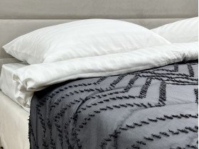 Покривало 200x220 Ecotton Полісатин жаккард Сірий