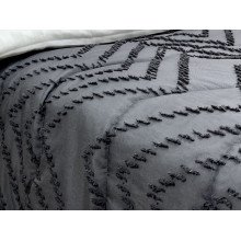 Покрывало 200x220 Ecotton Полисатин жаккард Серый