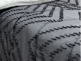 Покрывало 200x220 Ecotton Полисатин жаккард Серый