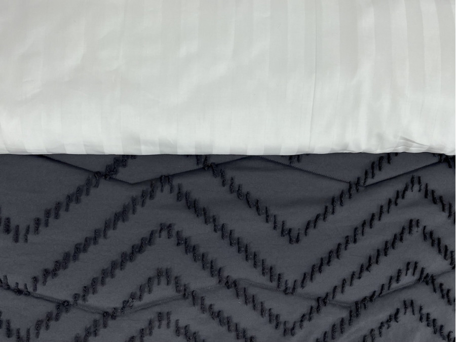 Покривало 200x220 Ecotton Полісатин жаккард Сірий