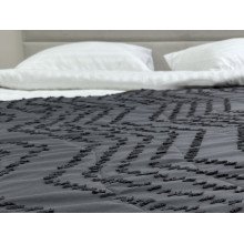 Покрывало 150x220 Ecotton Полисатин жаккард Серый