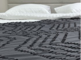 Покривало 150x220 Ecotton Полісатин жаккард Сірий