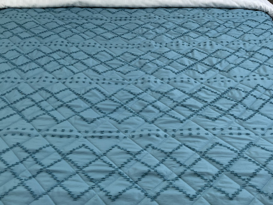 Покрывало 200x220 Ecotton Полисатин жаккард Зеленый