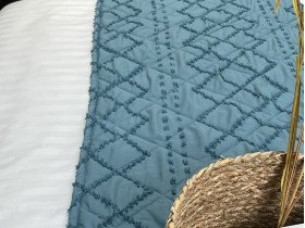 Покрывало 200x220 Ecotton Полисатин жаккард Зеленый