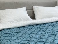Покривало 200x220 Ecotton Полісатин жаккард Зелений