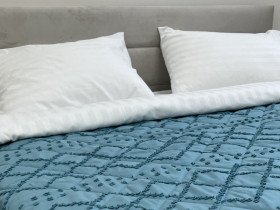 Покрывало 200x220 Ecotton Полисатин жаккард Зеленый