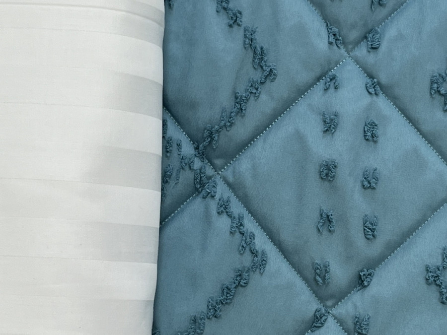 Покрывало 200x220 Ecotton Полисатин жаккард Зеленый