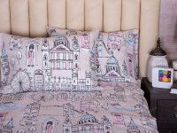 Постельное белье Ecotton Бязь Семейный комплект два пододеяльника Бежевый 40-0913