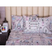 Постельное белье Ecotton Бязь Семейный комплект два пододеяльника Бежевый 40-0913