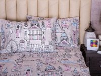 Постельное белье Ecotton Бязь Семейный комплект два пододеяльника Бежевый 40-0913