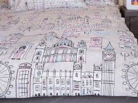 Постільна білизна Ecotton Бязь Сімейний комплект дві підковдри Бежевий 40-0913