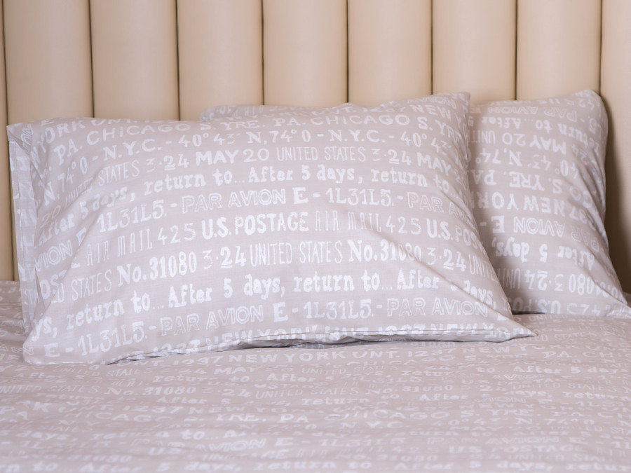 Постельное белье Ecotton Бязь Семейный комплект два пододеяльника Бежевый 40-0915