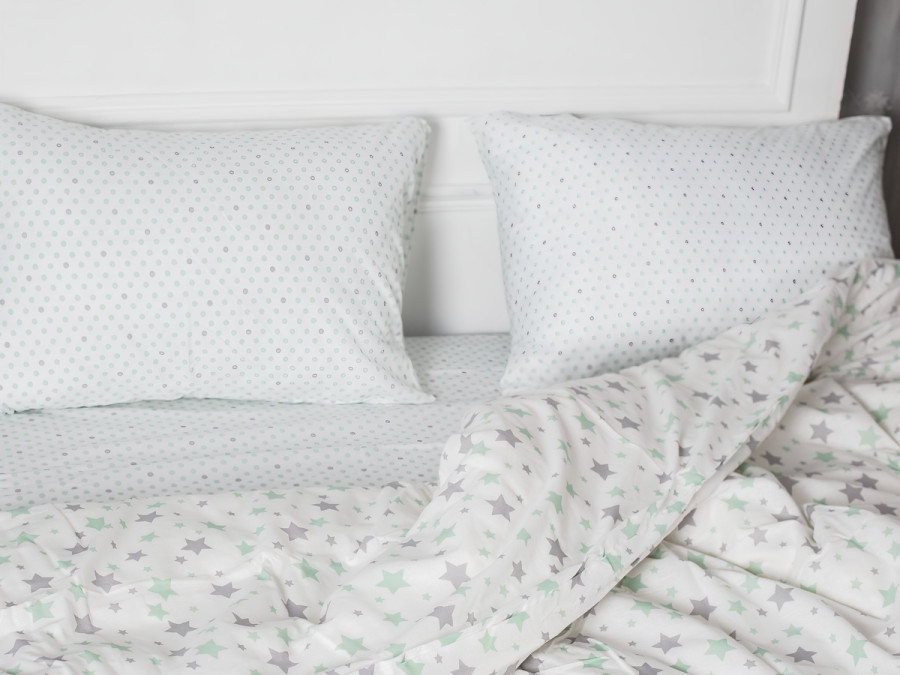 Постельное белье Ecotton Бязь Комфорт Семейный комплект два пододеяльника 6601-1/15310-5