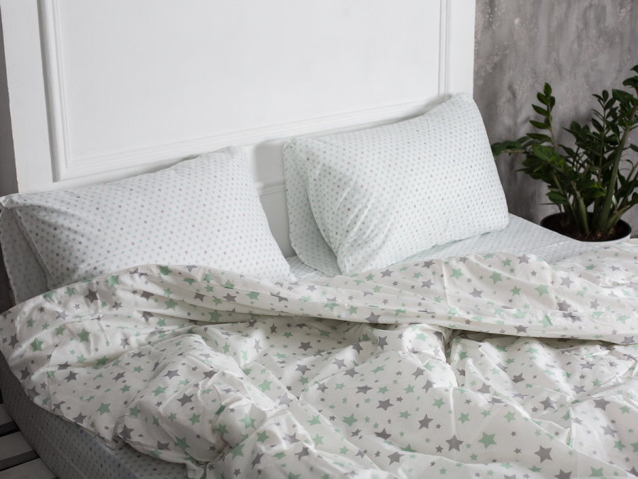 Постельное белье Ecotton Бязь Комфорт Семейный комплект два пододеяльника 6601-1/15310-5