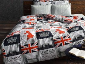 Постельное белье Ecotton Бязь Семейный комплект два пододеяльника 1055/1056 AB