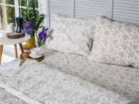Постільна білизна Ecotton Бязь Євро комплект Бежевий 20-1154