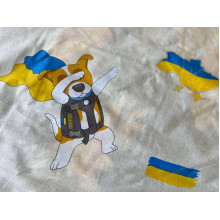 Постельное белье Ecotton Бязь Полуторный комплект Бежевый Пес Патрон 1313