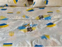 Постельное белье Ecotton Бязь Полуторный комплект Бежевый Пес Патрон 1313