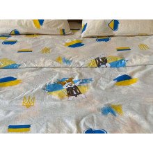 Постельное белье Ecotton Бязь Полуторный комплект Бежевый Пес Патрон 1313