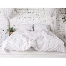 Постільна білизна Ecotton Бязь Двоспальний комплект Білий 20-0256
