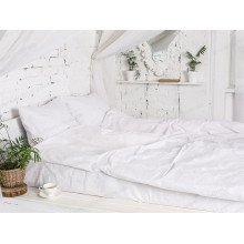 Постільна білизна Ecotton Бязь Двоспальний комплект Білий 20-0256