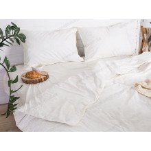 Постільна білизна Ecotton Бязь Євро комплект Білий 20-0709